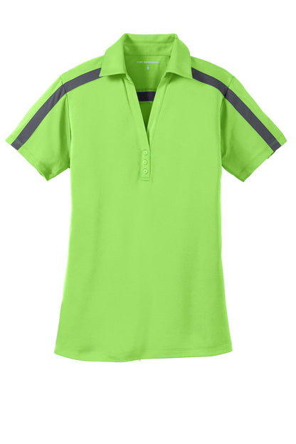 Port Authority Ladies Silk Touch™ Performance Colorblock Stripe Polo. L547