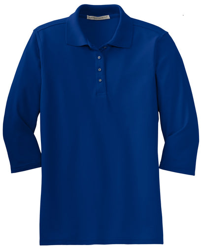 Port Authority Ladies Silk Touch™ 3/4-Sleeve Polo. L562