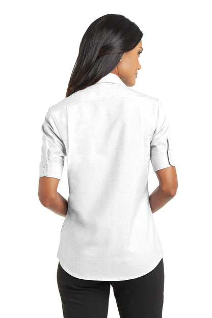 Port Authority Ladies Short Sleeve SuperPro™ Oxford Shirt. L659