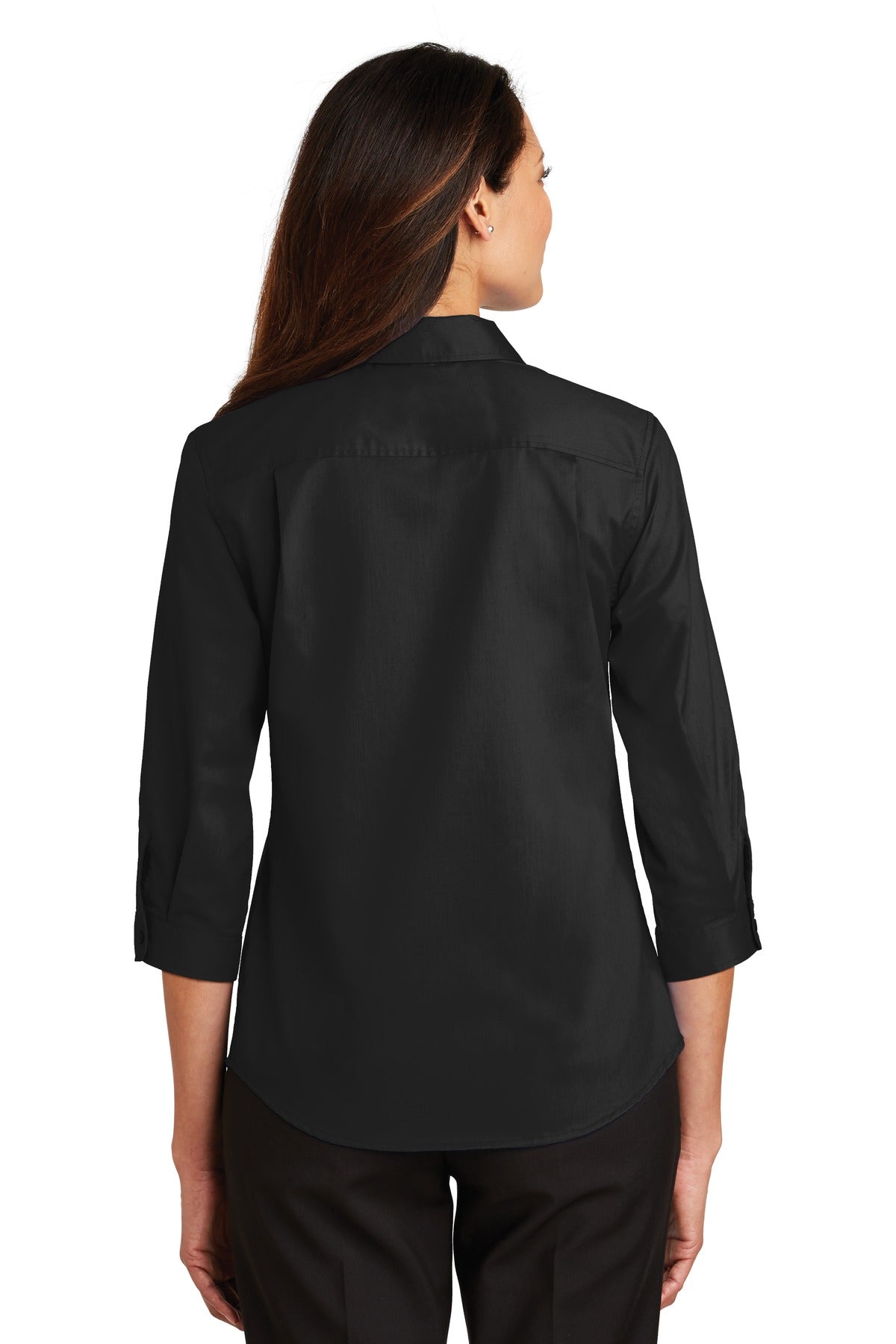 Port Authority Ladies 3/4-Sleeve SuperPro™ Twill Shirt. L665