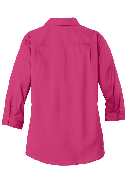 Port Authority Ladies 3/4-Sleeve SuperPro™ Twill Shirt. L665