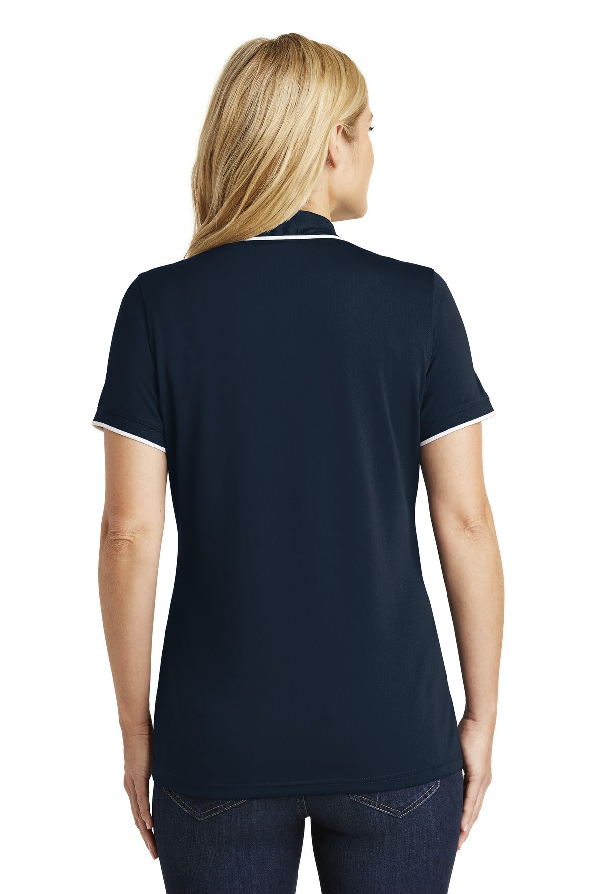 Port Authority Ladies Dry Zone UV Micro-Mesh Tipped Polo. LK111