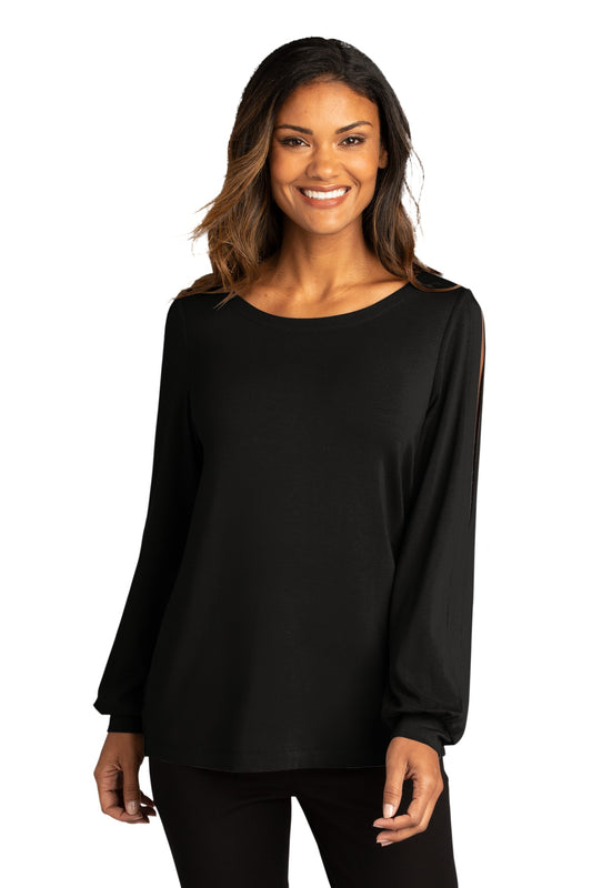 Port Authority Ladies Luxe Knit Jewel Neck Top. LK5600