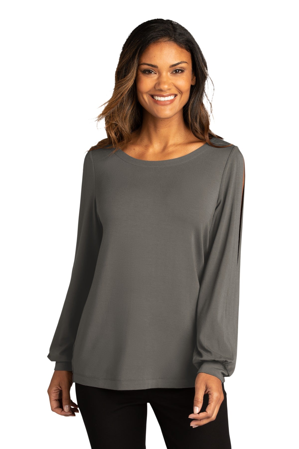 Port Authority Ladies Luxe Knit Jewel Neck Top. LK5600