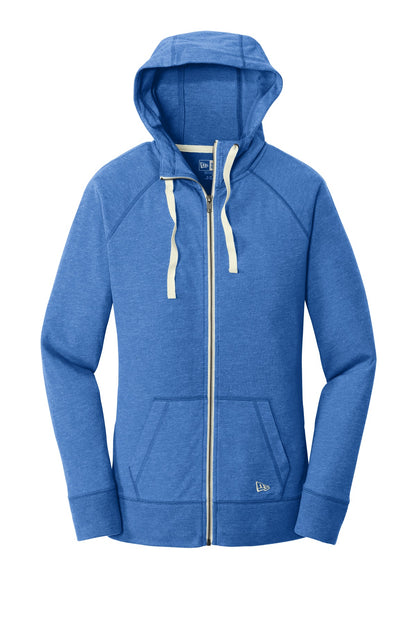 New Era Ladies Sueded Cotton Blend Full-Zip Hoodie. LNEA122