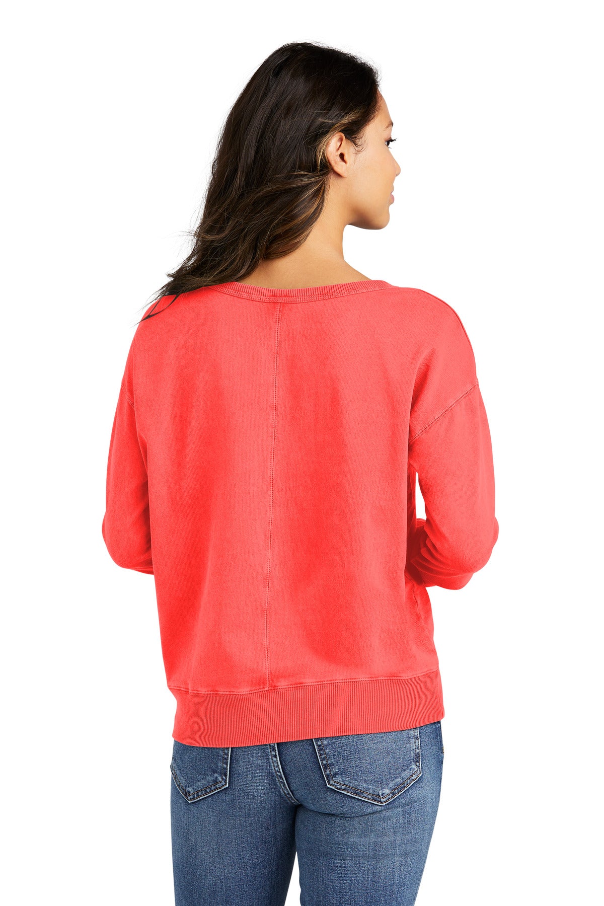 Port & Company Ladies Beach Wash Garment-Dyed V-Neck Sweatshirt LPC098V