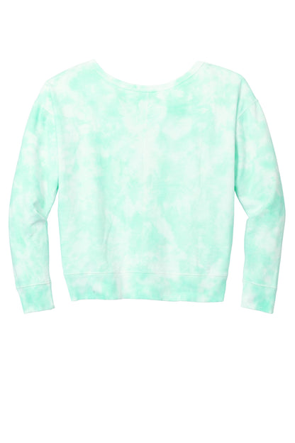 Port & Company Ladies Beach Wash Cloud Tie-Dye V-Neck Sweatshirt LPC140V