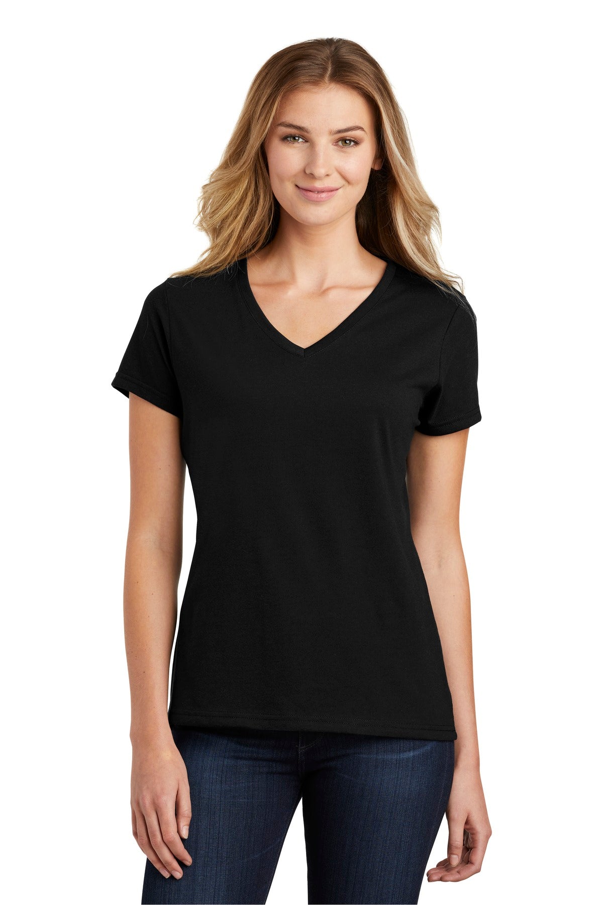 Port & Company Ladies Fan Favorite ™ Blend V-Neck Tee. LPC455V