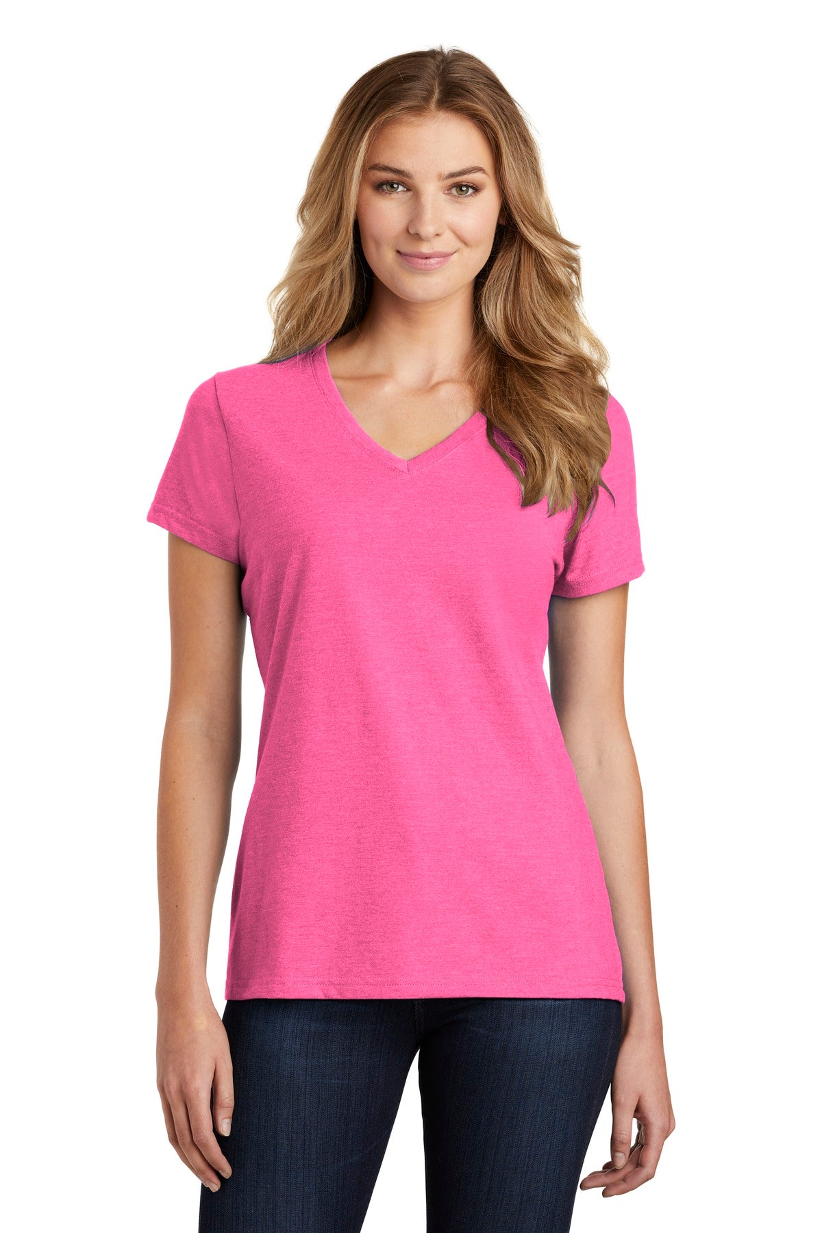 Port & Company Ladies Fan Favorite ™ Blend V-Neck Tee. LPC455V