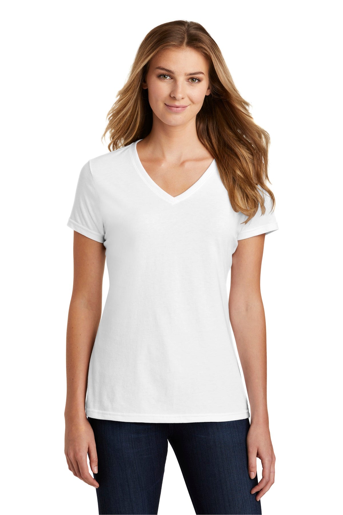 Port & Company Ladies Fan Favorite ™ Blend V-Neck Tee. LPC455V