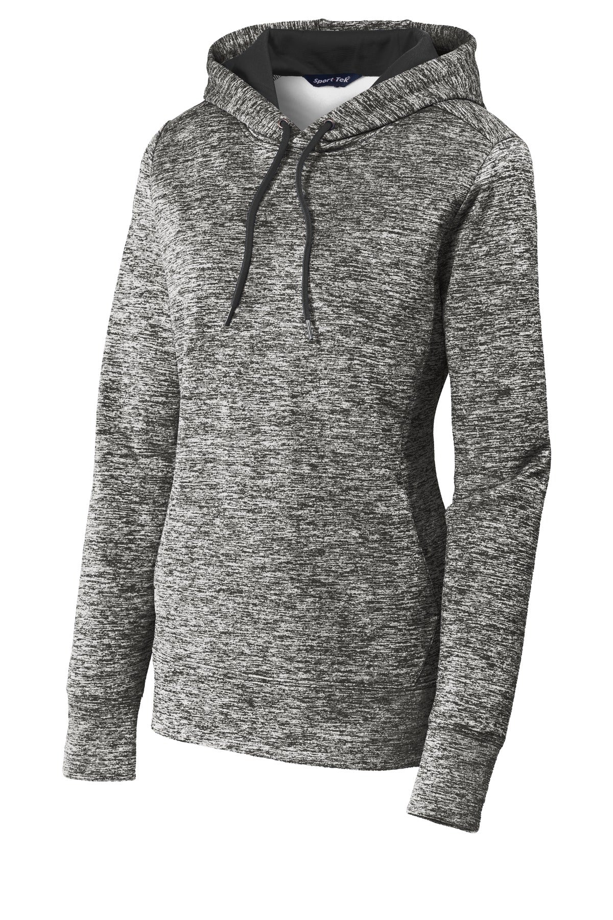 Sport-Tek Ladies PosiCharge Electric Heather Fleece Hooded Pullover. LST225