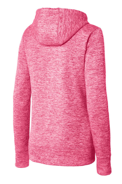 Sport-Tek Ladies PosiCharge Electric Heather Fleece Hooded Pullover. LST225