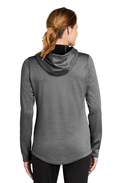 Sport-Tek Ladies PosiCharge Sport-Wick Heather Fleece Hooded Pullover. LST264