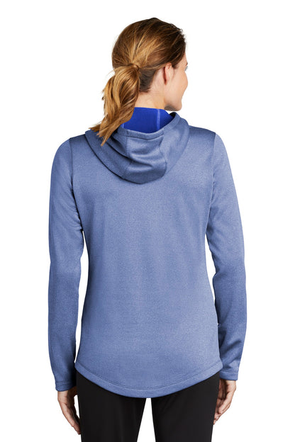 Sport-Tek Ladies PosiCharge Sport-Wick Heather Fleece Hooded Pullover. LST264