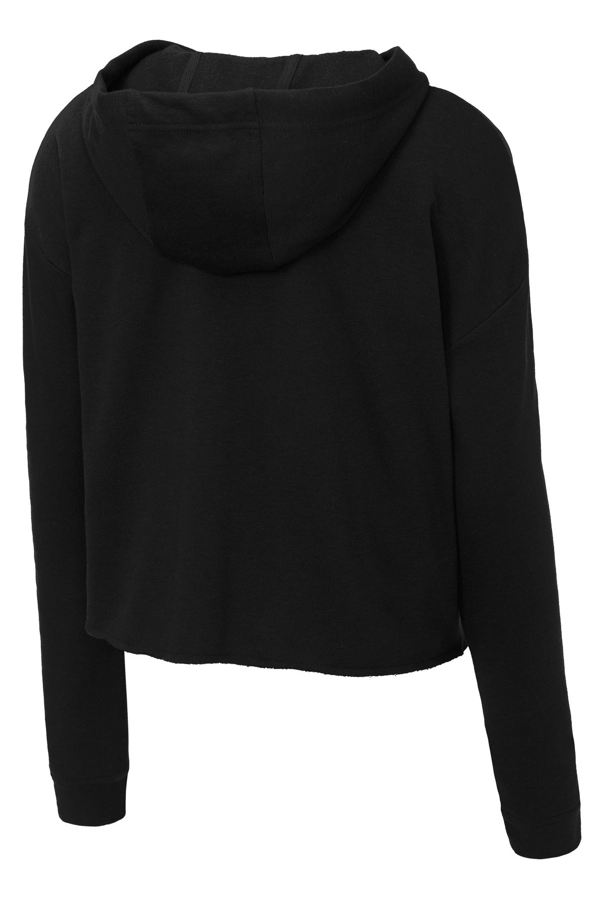 Sport-Tek Ladies PosiCharge Tri-Blend Wicking Fleece Crop Hooded Pullover LST298