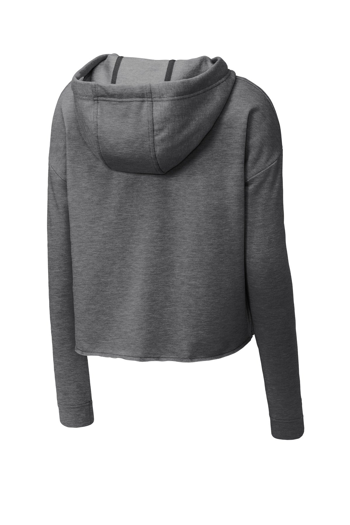 Sport-Tek Ladies PosiCharge Tri-Blend Wicking Fleece Crop Hooded Pullover LST298