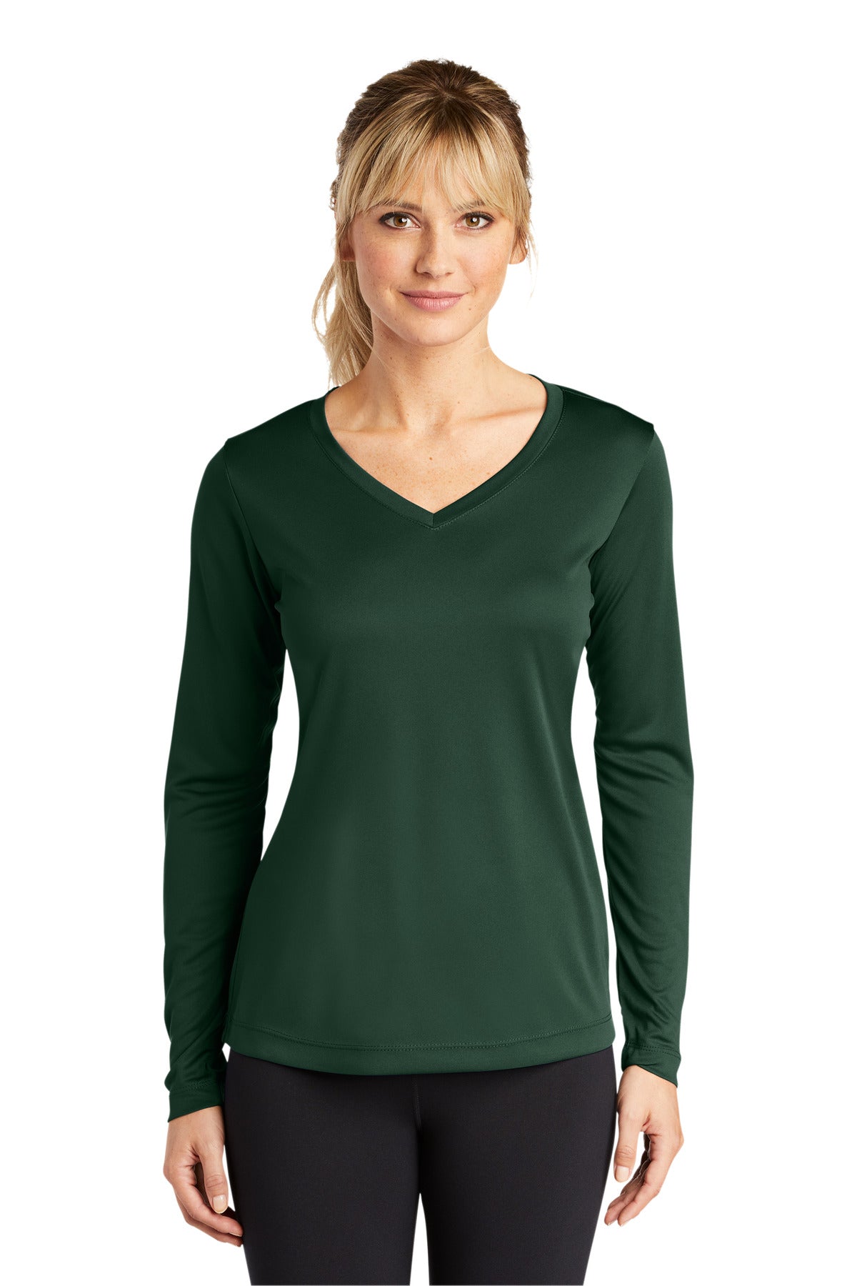 Sport-Tek Ladies Long Sleeve PosiCharge Competitor™ V-Neck Tee. LST353LS
