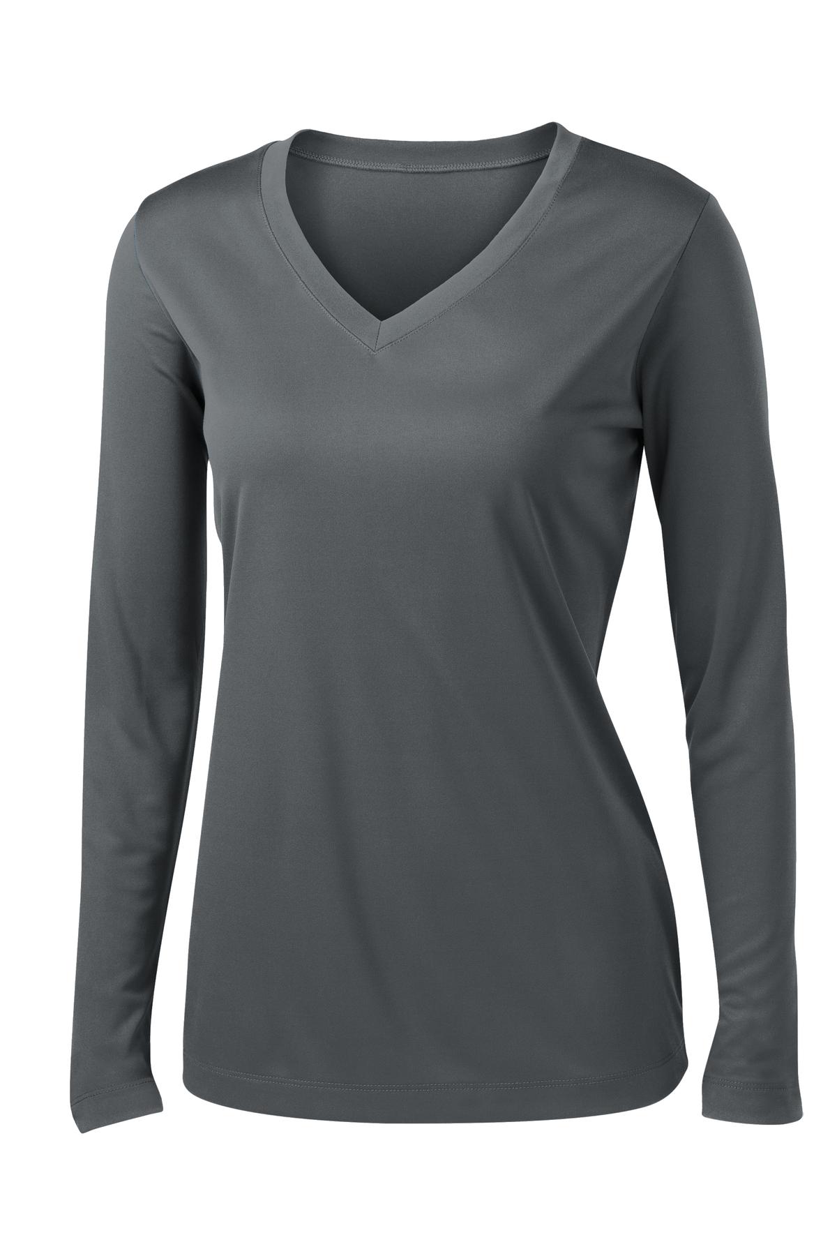 Sport-Tek Ladies Long Sleeve PosiCharge Competitor™ V-Neck Tee. LST353LS