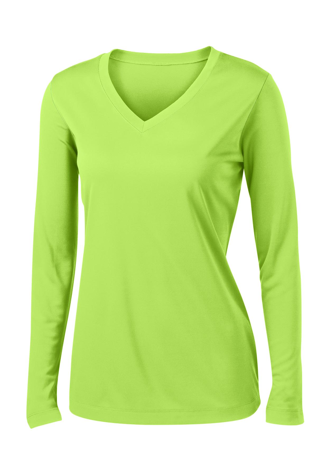 Sport-Tek Ladies Long Sleeve PosiCharge Competitor™ V-Neck Tee. LST353LS