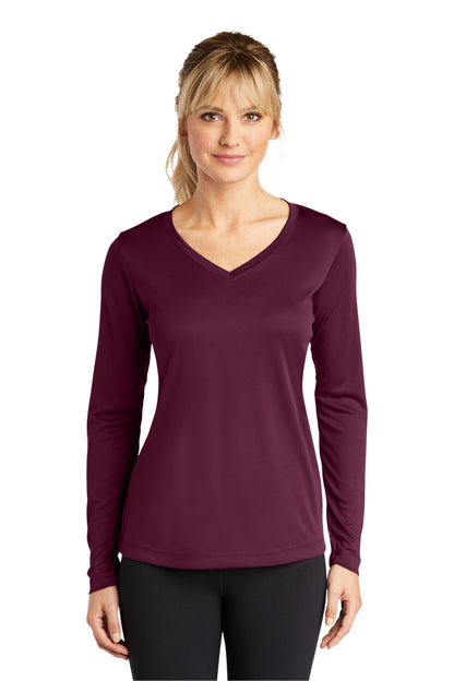 Sport-Tek Ladies Long Sleeve PosiCharge Competitor™ V-Neck Tee. LST353LS