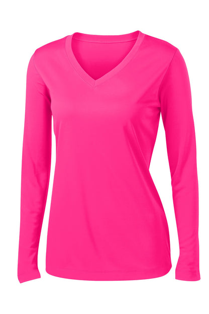 Sport-Tek Ladies Long Sleeve PosiCharge Competitor™ V-Neck Tee. LST353LS