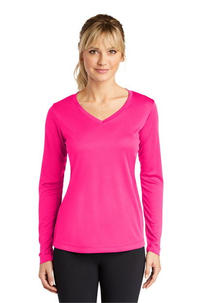 Sport-Tek Ladies Long Sleeve PosiCharge Competitor™ V-Neck Tee. LST353LS