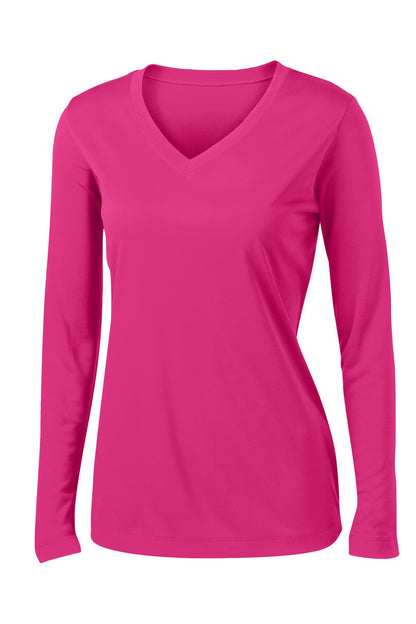 Sport-Tek Ladies Long Sleeve PosiCharge Competitor™ V-Neck Tee. LST353LS