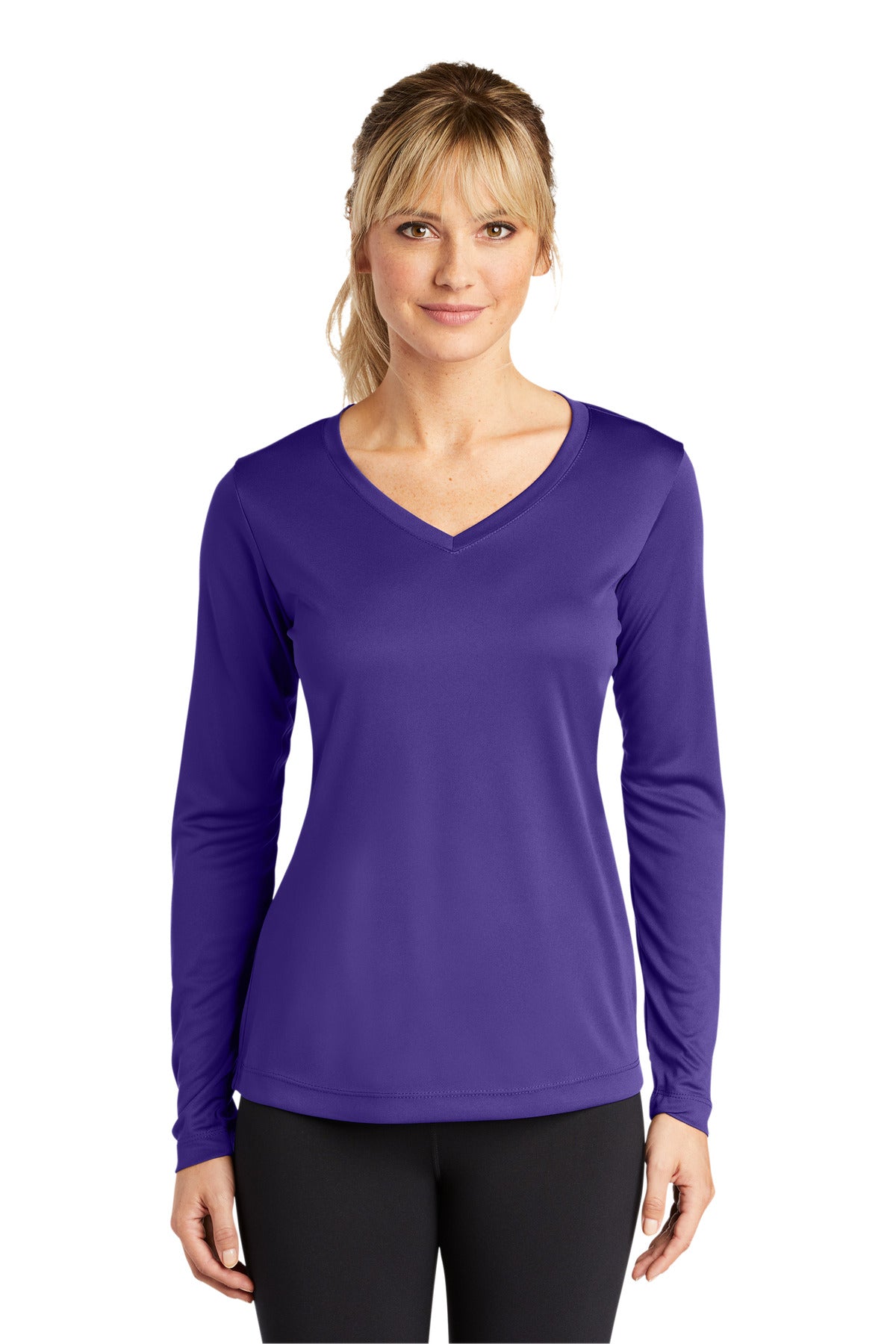 Sport-Tek Ladies Long Sleeve PosiCharge Competitor™ V-Neck Tee. LST353LS