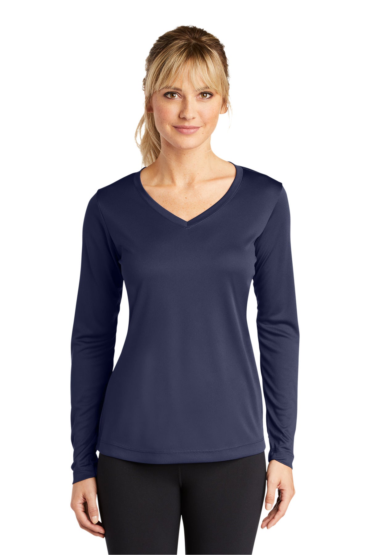 Sport-Tek Ladies Long Sleeve PosiCharge Competitor™ V-Neck Tee. LST353LS