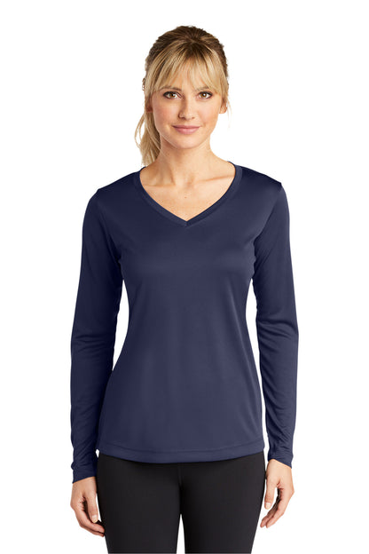 Sport-Tek Ladies Long Sleeve PosiCharge Competitor™ V-Neck Tee. LST353LS