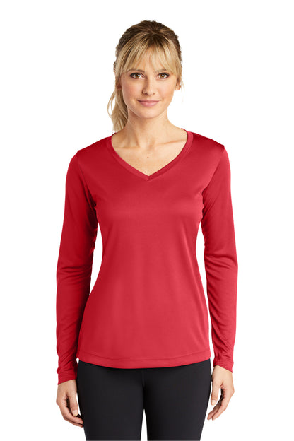 Sport-Tek Ladies Long Sleeve PosiCharge Competitor™ V-Neck Tee. LST353LS