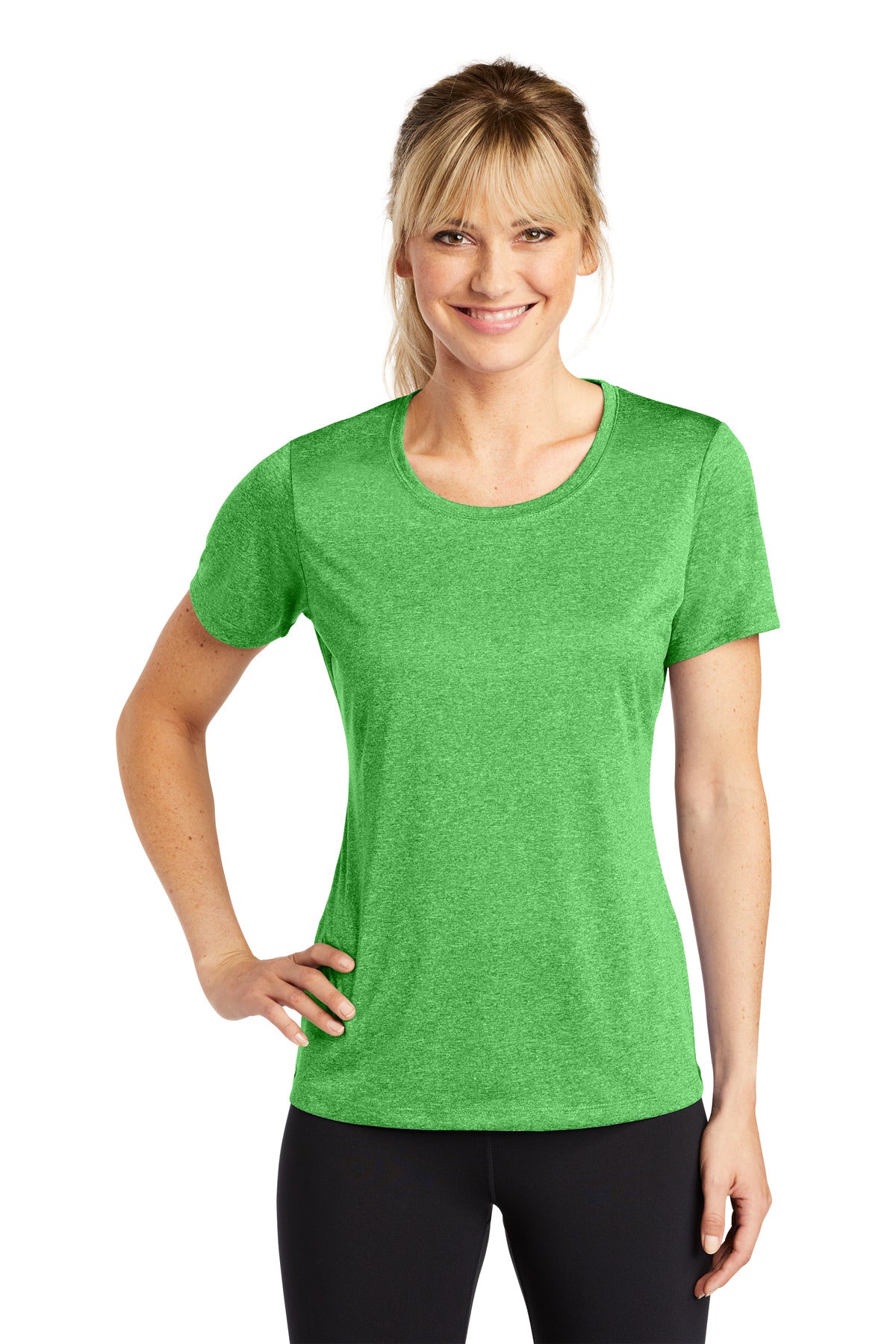 Sport-Tek Ladies Heather Contender™ Scoop Neck Tee. LST360