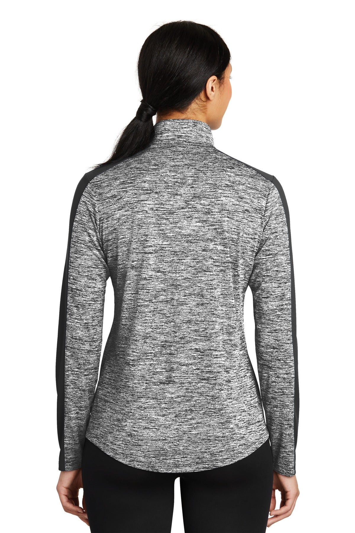 Sport-Tek Ladies PosiCharge Electric Heather Colorblock 1/4-Zip Pullover. LST397