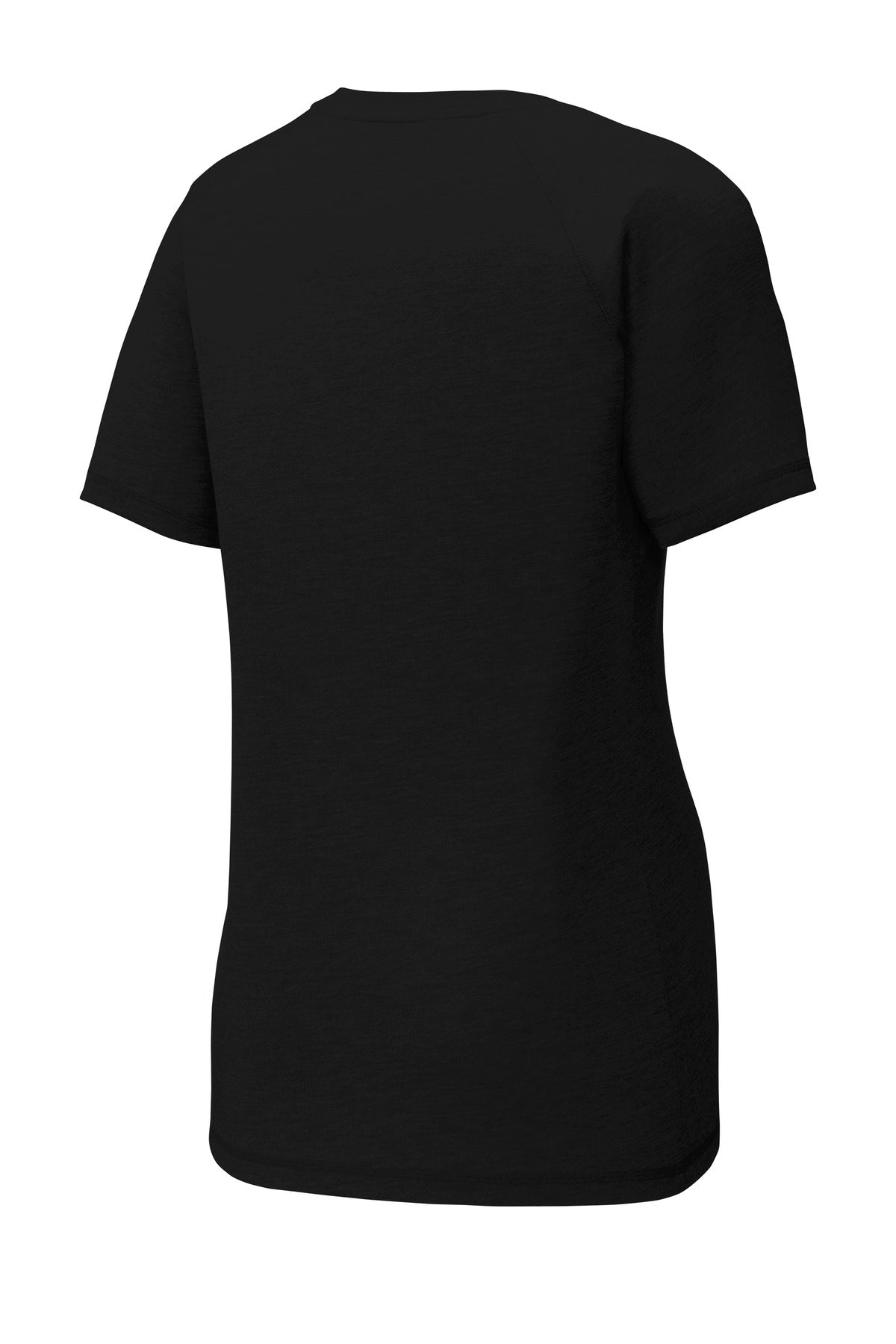 Sport-Tek Ladies PosiCharge Tri-Blend Wicking Scoop Neck Raglan Tee. LST400
