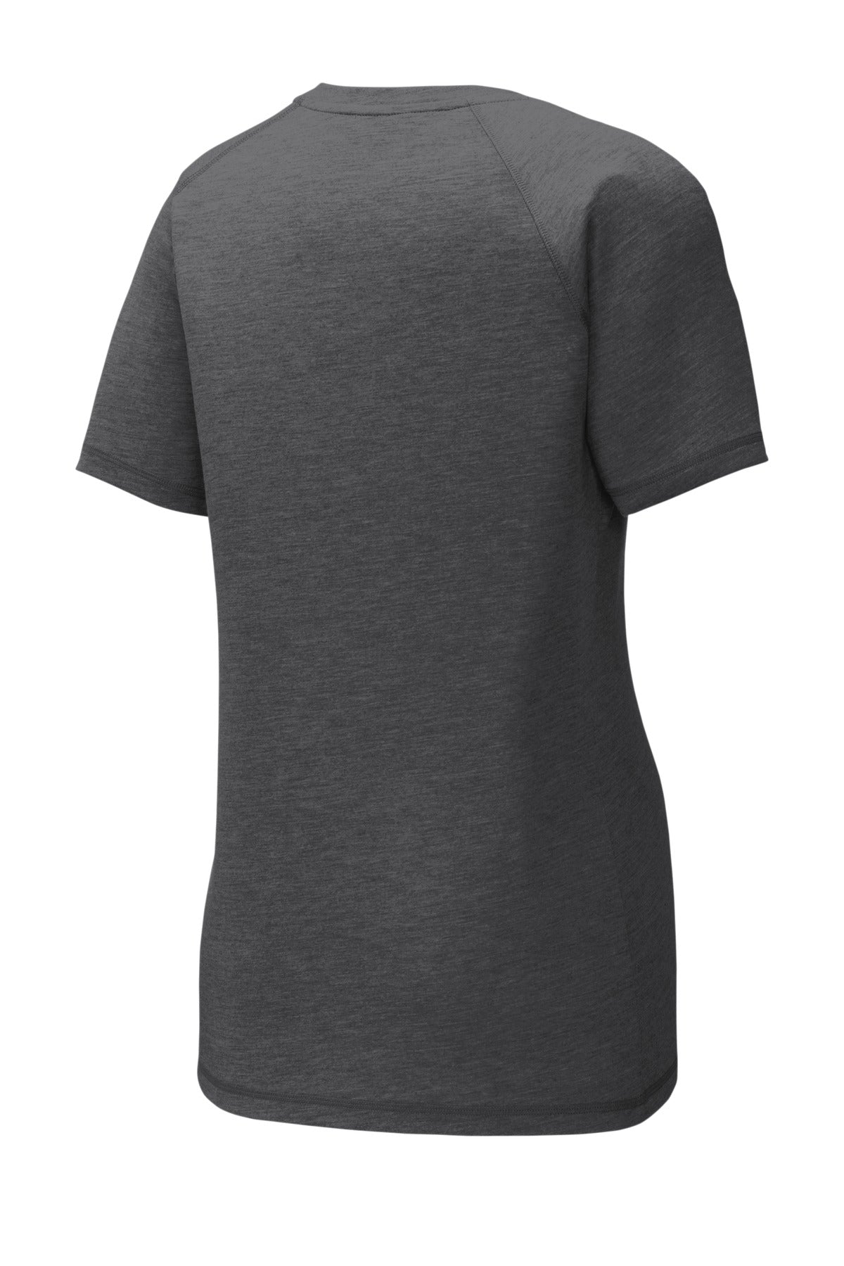 Sport-Tek Ladies PosiCharge Tri-Blend Wicking Scoop Neck Raglan Tee. LST400