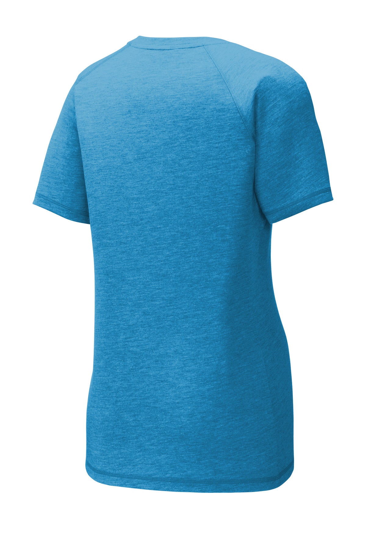 Sport-Tek Ladies PosiCharge Tri-Blend Wicking Scoop Neck Raglan Tee. LST400