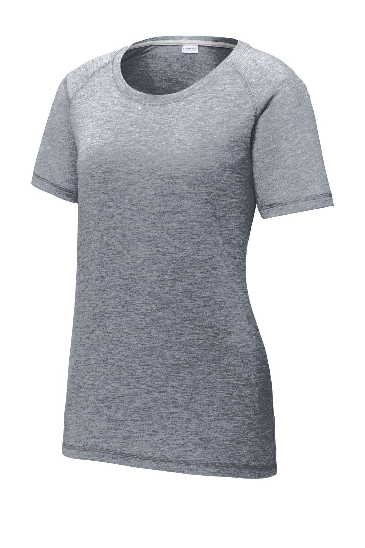 Sport-Tek Ladies PosiCharge Tri-Blend Wicking Scoop Neck Raglan Tee. LST400
