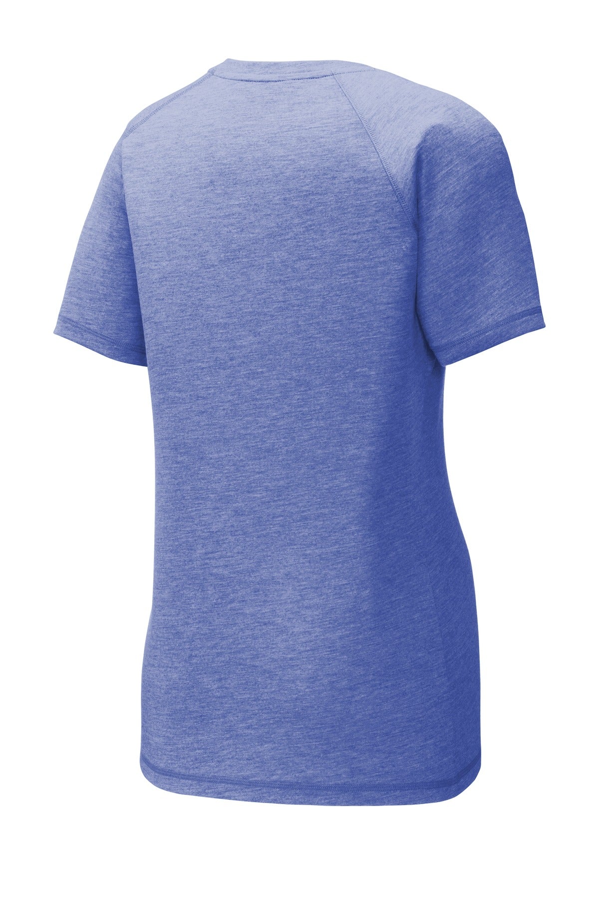 Sport-Tek Ladies PosiCharge Tri-Blend Wicking Scoop Neck Raglan Tee. LST400