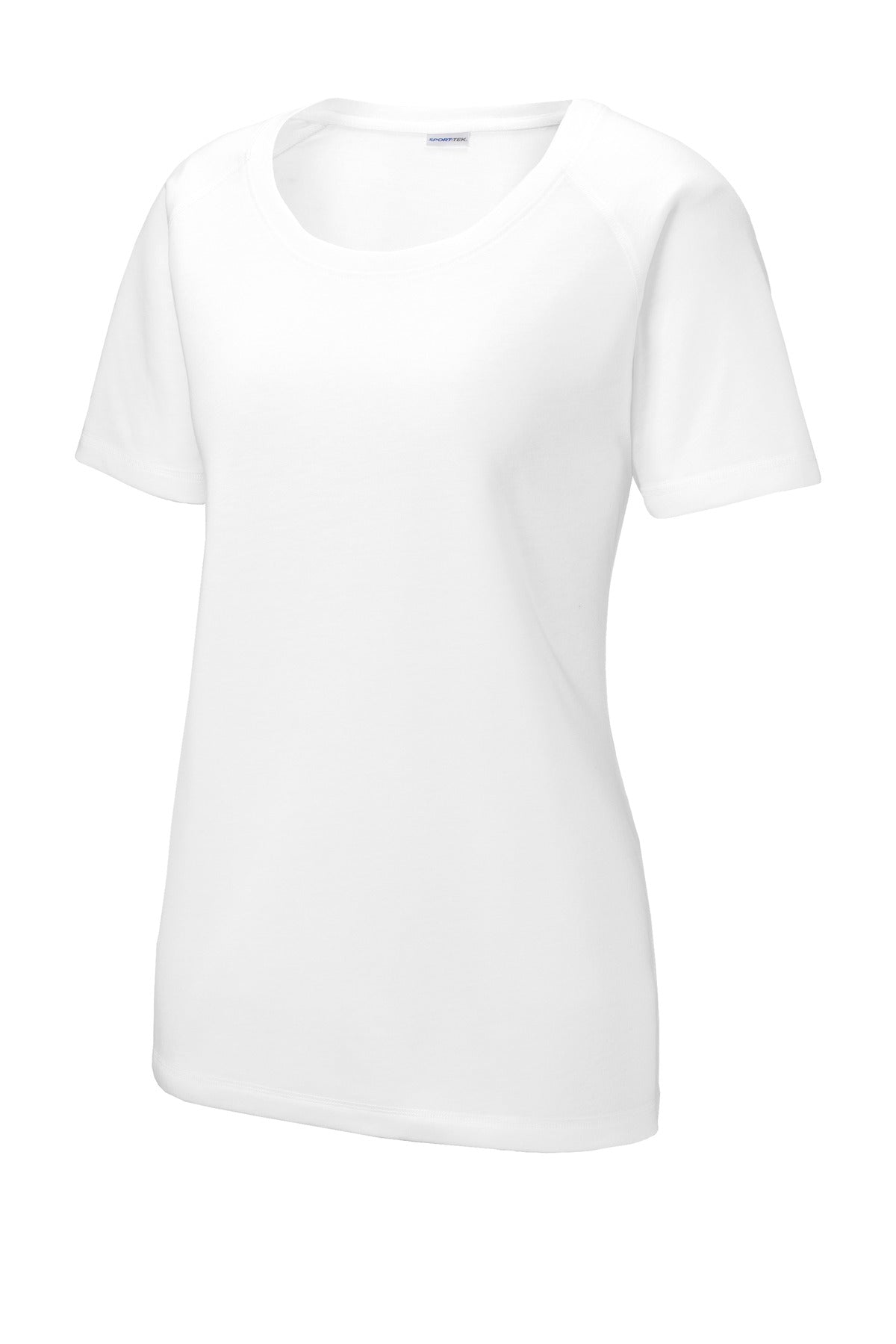 Sport-Tek Ladies PosiCharge Tri-Blend Wicking Scoop Neck Raglan Tee. LST400