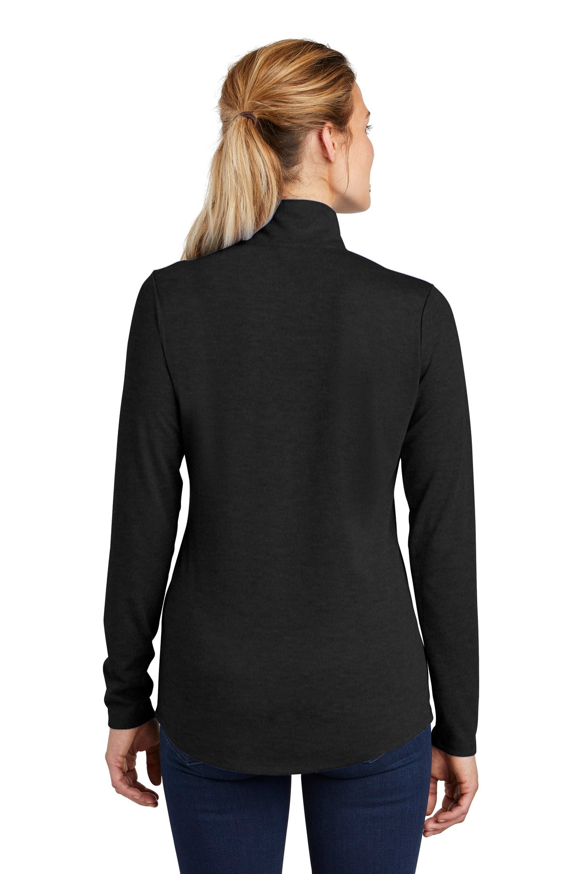 Sport-Tek Ladies PosiCharge Tri-Blend Wicking 1/4-Zip Pullover. LST407