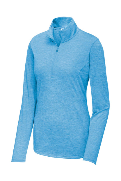 Sport-Tek Ladies PosiCharge Tri-Blend Wicking 1/4-Zip Pullover. LST407