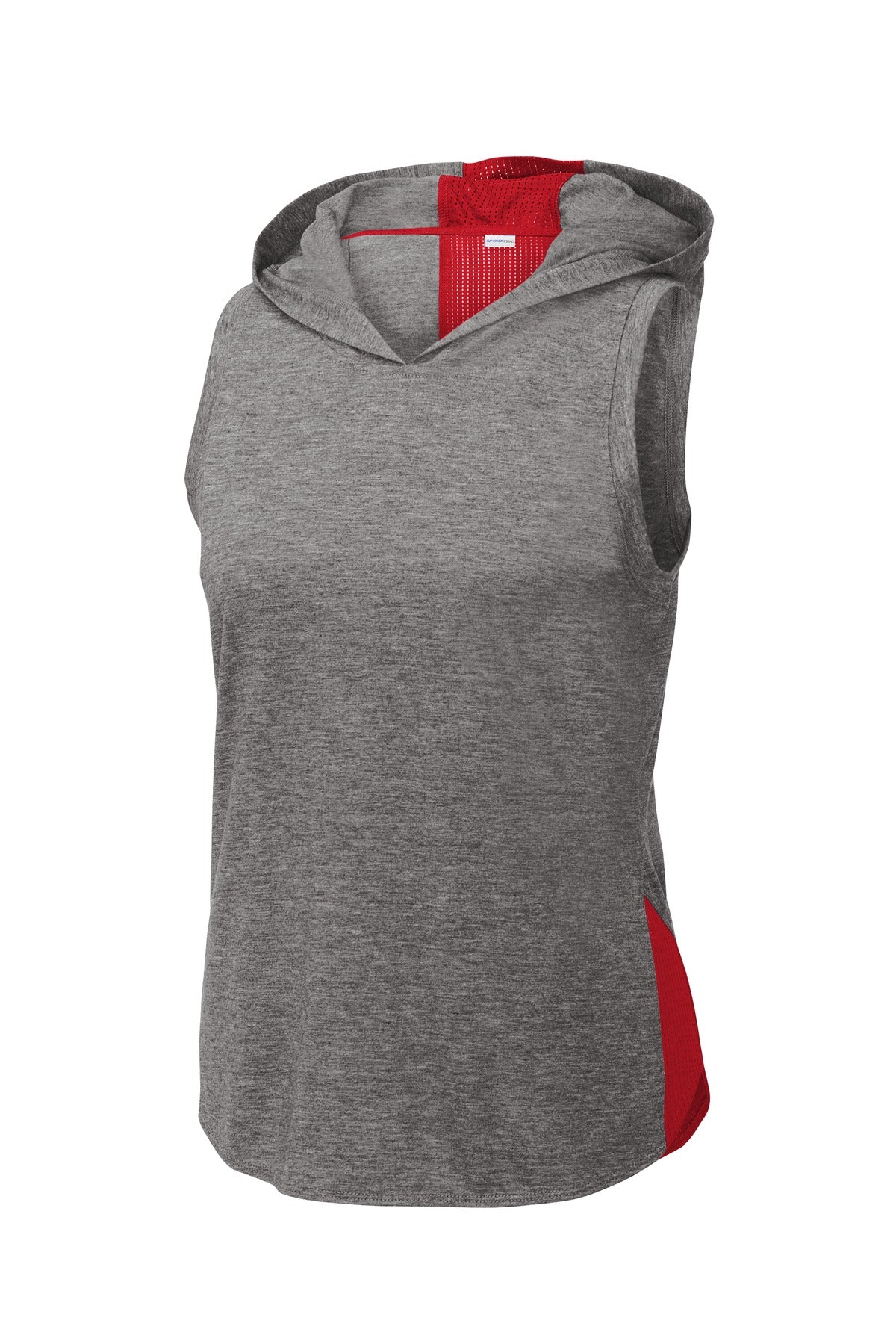 Sport-Tek Ladies PosiCharge Tri-Blend Wicking Draft Hoodie Tank. LST410