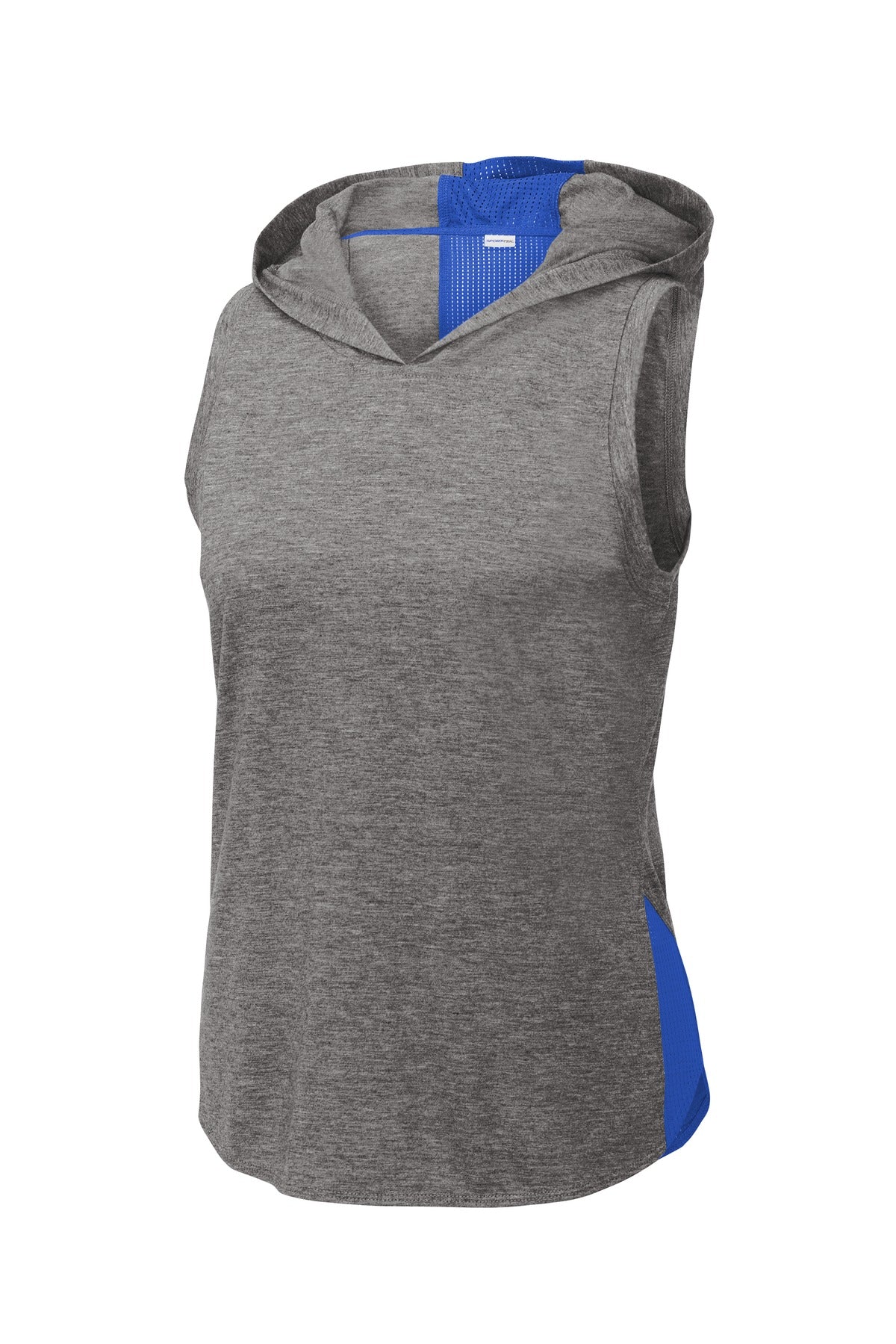 Sport-Tek Ladies PosiCharge Tri-Blend Wicking Draft Hoodie Tank. LST410
