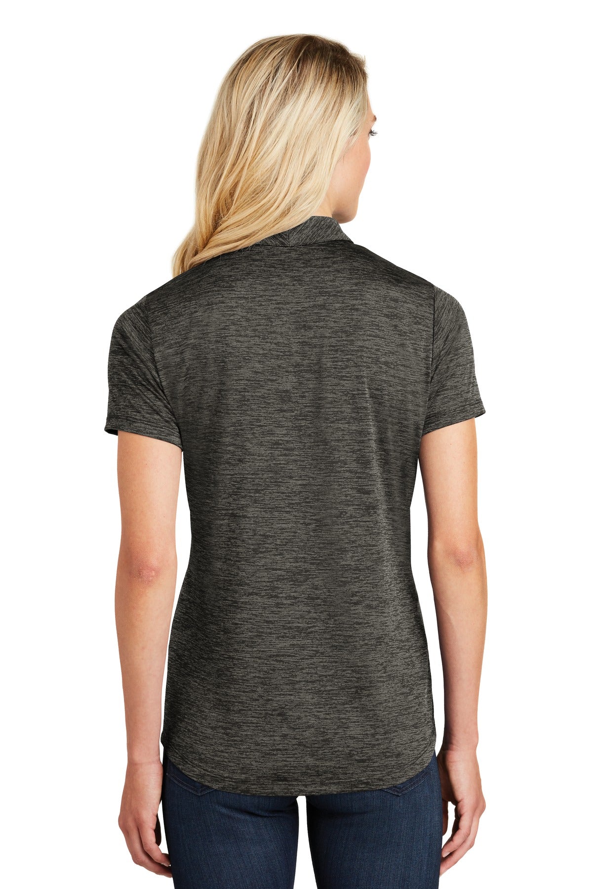 Sport-Tek Ladies PosiCharge Electric Heather Polo. LST590