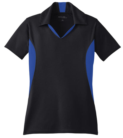Sport-Tek Ladies Side Blocked Micropique Sport-Wick Polo. LST655