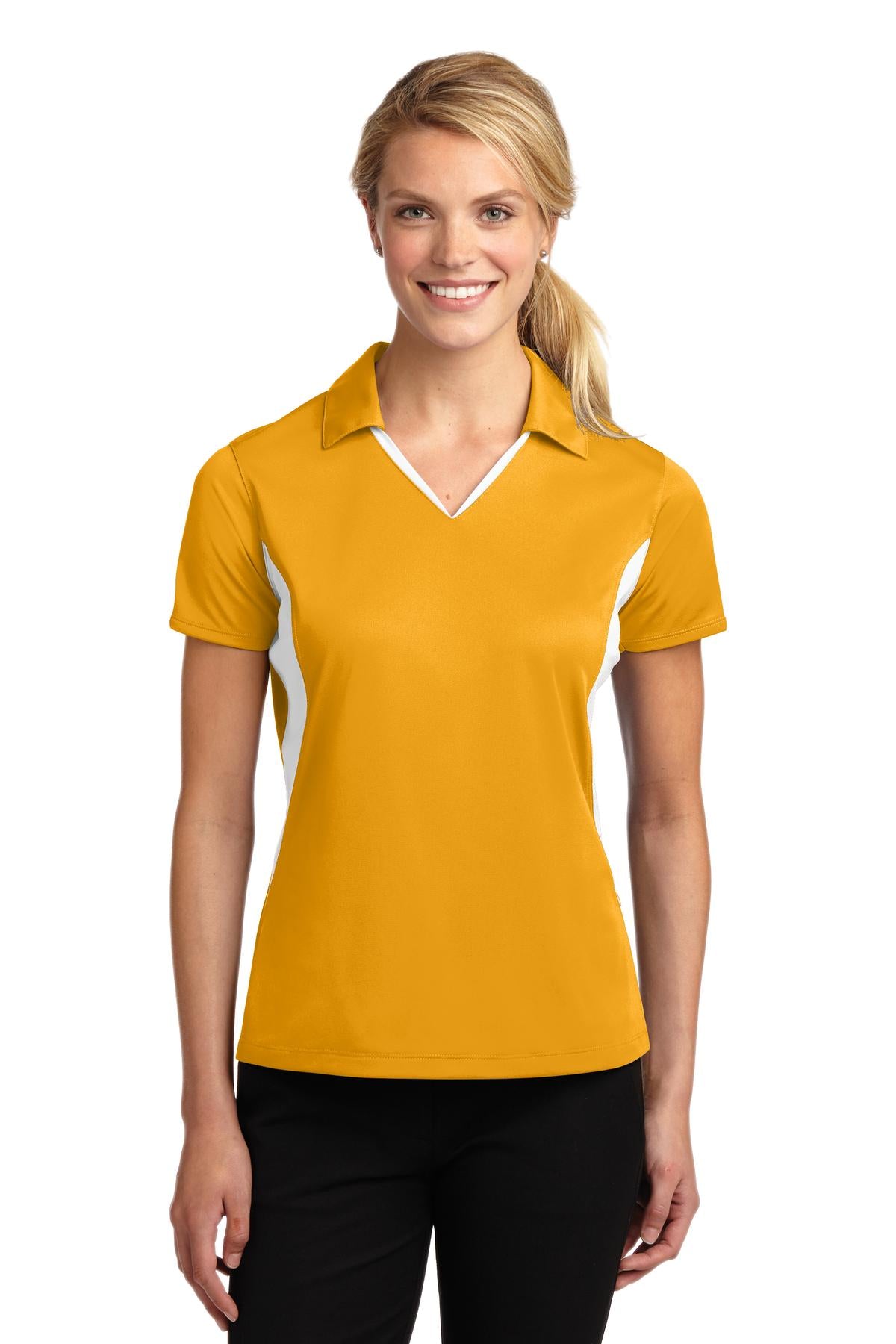 Sport-Tek Ladies Side Blocked Micropique Sport-Wick Polo. LST655