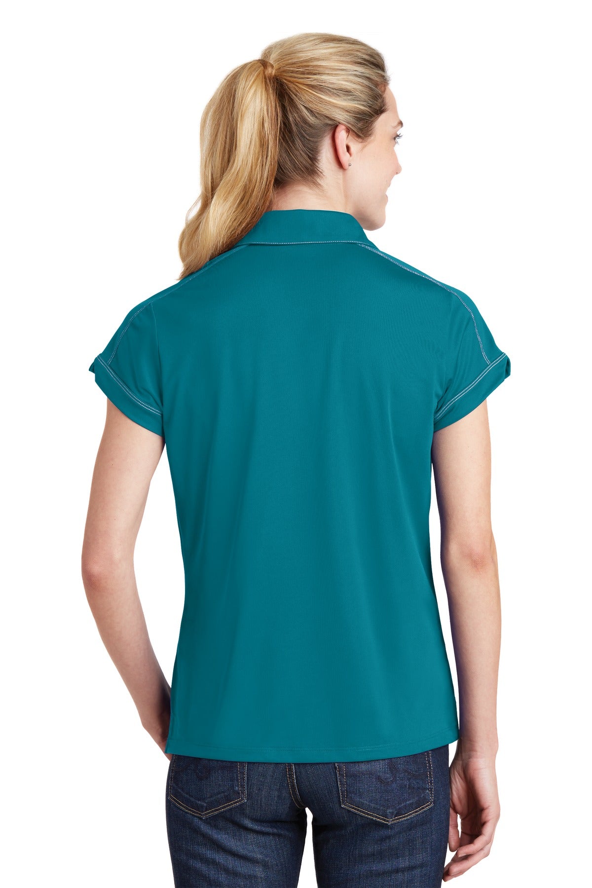 Sport-Tek Ladies Contrast Stitch Micropique Sport-Wick Polo. LST659