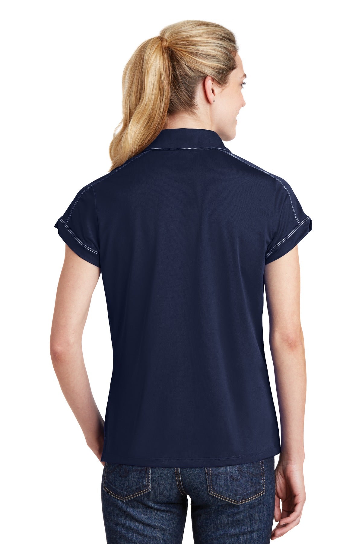 Sport-Tek Ladies Contrast Stitch Micropique Sport-Wick Polo. LST659