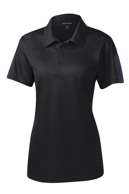 Sport-Tek Ladies PosiCharge Active Textured Colorblock Polo. LST695