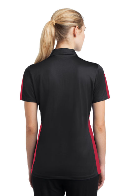 Sport-Tek Ladies PosiCharge Active Textured Colorblock Polo. LST695